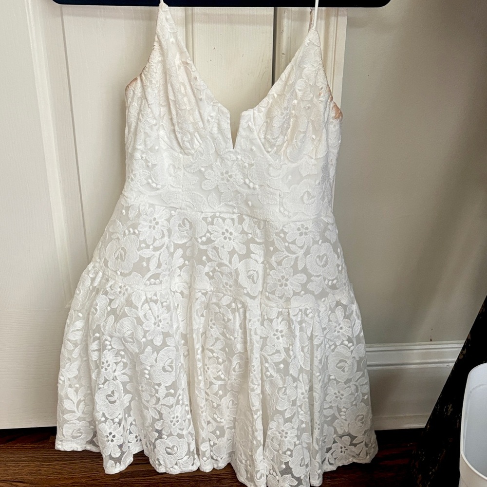 Selfie Leslie Ivory Lace Dress